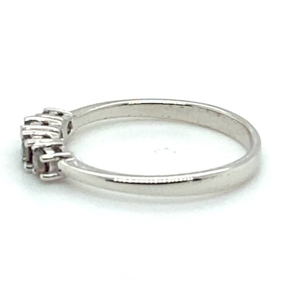 Fancy Colored Diamonds .12ct Solid 14K White Gold Ring - Picture 6 of 7